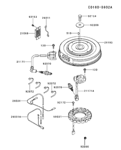 Electrical Diagram and Parts List for FX751V-FS00 2017-09 Husqvarna Engine