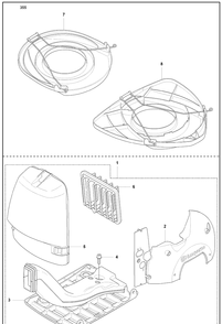 Blade Covers/Winter Kit (355) Diagram and Parts List for 355FXT 2008-07 Husqvarna Brush Cutter