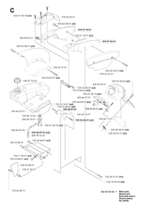 Cover Diagram and Parts List for PF18 (953522401)(2004-06) Husqvarna Lawn Tractor
