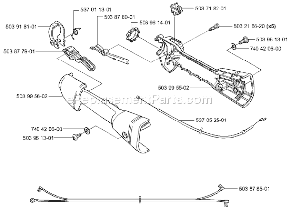 Page N Diagram and Parts List for HA850ATTACHMENT 2004-01 Husqvarna Trimmer
