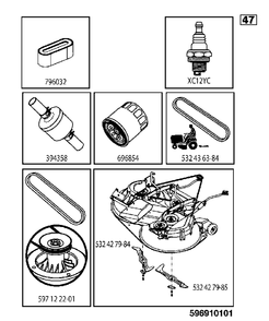 Part Location Diagram of 586617101 Husqvarna Air Filter