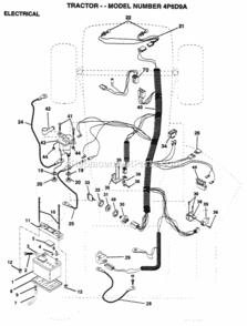 Page D Diagram and Parts List for 4P6D9A 1995 Husqvarna Lawn Tractor