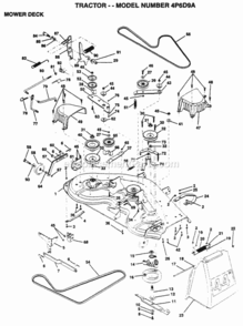 Page G Diagram and Parts List for 4P6D9A 1995 Husqvarna Lawn Tractor
