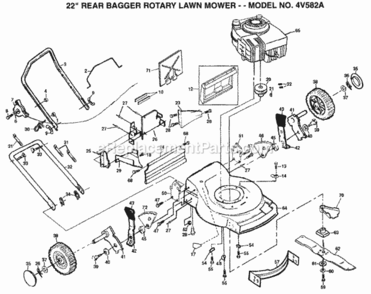 Part Location Diagram of 851950X479 Weed Eater Handle Handle
