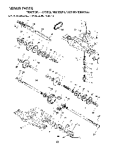 Transmission Diagram and Parts List for LR120 (954830051A)(1995-08) Husqvarna Lawn Tractor