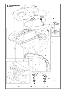 Cover Diagram and Parts List for 505H 2021-01 Husqvarna Lawn Mower