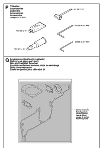 Accessories Diagram and Parts List for 272XP 20070100001-20091400000 Husqvarna Chainsaw