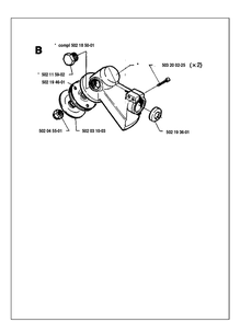 Bevel Gear Diagram and Parts List for 235R 19914800001-19930600000 Husqvarna Brush Cutter