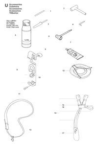 Accessories 2 Diagram and Parts List for 327LX 20080900001 - 20090100000 Husqvarna Trimmer