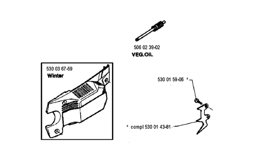 Accessories Diagram and Parts List for 36 19941800001-Current Husqvarna Chainsaw