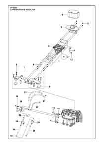 Part Location Diagram of 547466601 Husqvarna Fuel Pump
