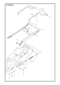 Attachments Diagram and Parts List for R216TAWD2018-2021  Husqvarna Lawn Tractor