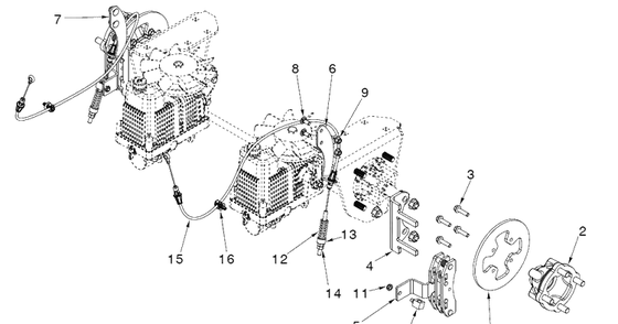 Brake Diagram and Parts List for Z454 (96798470101)(2020-04) Husqvarna Lawn Mower
