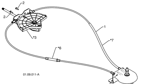 Control Panel / Discharge Chute-A 1 Diagram and Parts List for 15530SBLS (96193003801)(2009-06) Husqvarna Snow Blower