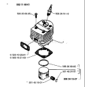 Part Location Diagram of 503968471 Husqvarna Cylinder Assembly