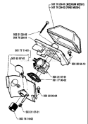 Page A Diagram and Parts List for 50 1990-01 Husqvarna Chainsaw