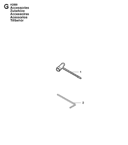 Tools Diagram and Parts List for K2500 2007-01 Husqvarna Circular Saw