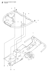 Chassis / Frame Diagram and Parts List for R175AWD (965105001)(2008-06) Husqvarna Lawn Tractor