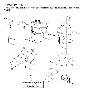 Engine Diagram and Parts List for YTH1848XP (HAU18H48C, 954170057)(2003-01) Husqvarna Lawn Tractor