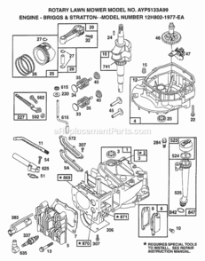 Page C Diagram and Parts List for 5133A99 1999 Husqvarna Lawn Mower