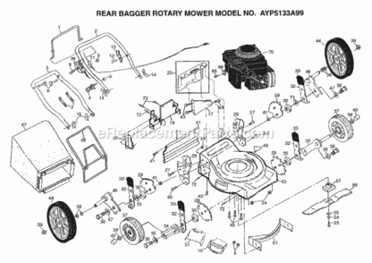 Part Location Diagram of 165451X479 Husqvarna HANDLE.UPPER.4POS
