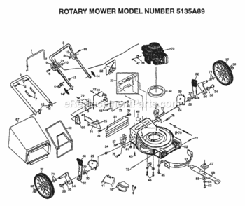 Page E Diagram and Parts List for 5135A89 1998 Husqvarna Lawn Mower