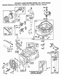 Page B Diagram and Parts List for 5135A99 1999 Husqvarna Lawn Mower