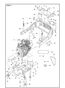 Part Location Diagram of 575749901 Husqvarna Engine Frame