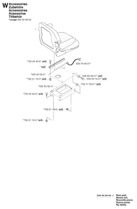 Accessories 2 Diagram and Parts List for PF18 2003-02 Husqvarna Lawn Tractor