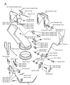 Control Panel And Discharge Chute 4 Diagram and Parts List for 10-30  Husqvarna Snow Blower
