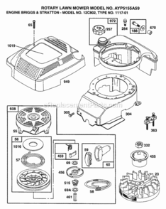 Part Location Diagram of 224250 Husqvarna Cup, Starter