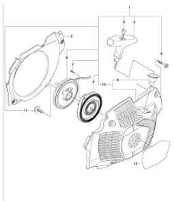 Starter Diagram and Parts List for 570 2013-03 Husqvarna Chainsaw