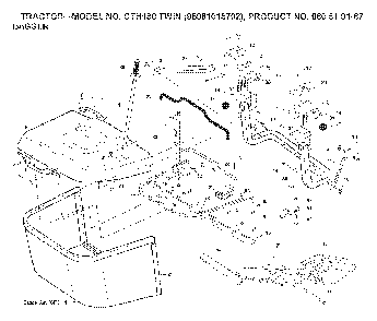 Bagger Diagram and Parts List for CTH180TWIN (96061018702, 960610187)(2007-09) Husqvarna Lawn Tractor