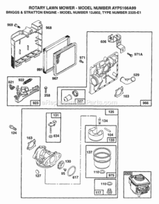 Page A Diagram and Parts List for 5166A99 1999 Husqvarna Lawn Mower