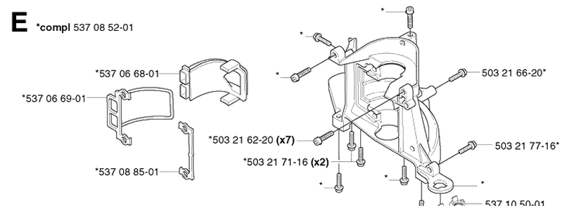 Crankcase Diagram and Parts List for 326HS99 (X-SERIES)(20020100001-20030100000) Husqvarna Hedge Trimmer