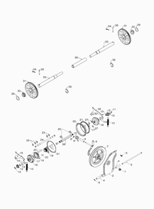 Drive Diagram and Parts List for ST230P  Husqvarna Snow Blower