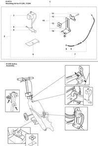 Mounting Kit  2 Diagram and Parts List for KV03 (K1250-371K-375K-3120K)(2007-01) Husqvarna Lawn Tractor Accessories