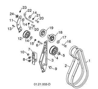 Chassis, Engine And Pulleys 4 Diagram and Parts List for ST276EP (96191003906)(2012-08) Husqvarna Snow Blower