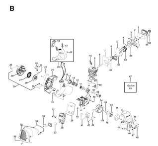 Product Complete 2 Diagram and Parts List for 125R 20061000001-20064000000 Husqvarna Brush Cutter