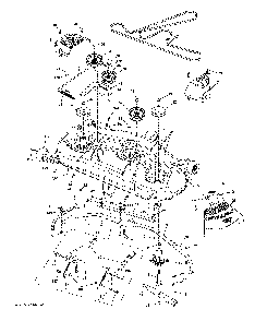 Part Location Diagram of 197181 Husqvarna Lawn Tractor Mandrel Cover, Right 197181