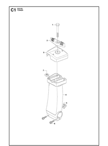 Tower Diagram and Parts List for 535RX  Husqvarna Brush Cutter