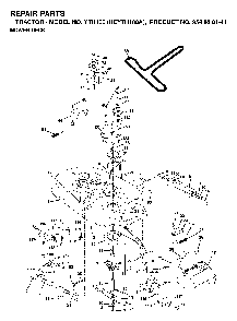 Mower Deck / Cutting Deck Diagram and Parts List for YTH180 (HEYTH180A, 954820141)(1998-12) Husqvarna Lawn Tractor