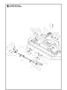 Central Adjustment Diagram and Parts List for C155 (P500-series)(967009701)(2012) Husqvarna Lawn Mower