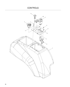 Controls Diagram and Parts List for EZ4624 (968999688)(2008-08) Husqvarna Lawn Mower