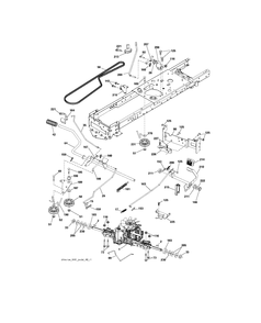 Drive Diagram and Parts List for YTH22V46-289630 2010-05 Husqvarna Lawn Tractor