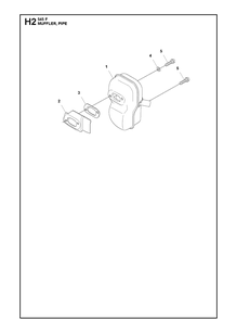 Muffler Diagram and Parts List for 545F  Husqvarna Brush Cutter