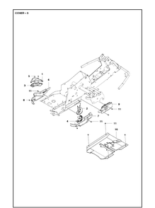 Cover 3 Diagram and Parts List for R216 AWD Husqvarna Lawn Mower