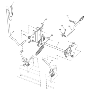 Mower Lift Diagram and Parts List for PB195H42LT (96042003601)(2007-05) Husqvarna Lawn Mower