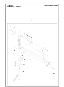 Handle And Controls 4 Diagram and Parts List for 150BT  Husqvarna Leaf Blower / Vacuum