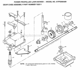 Page E Diagram and Parts List for 5266A89 1998 Husqvarna Lawn Mower